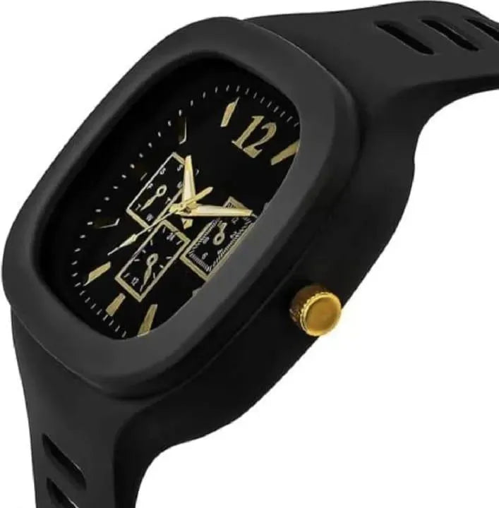 Modern Black Gold Watch for Men Pakistan
